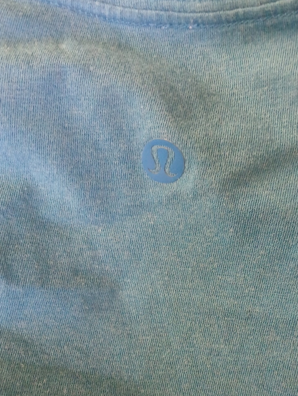 lululemon athletica light blue short sleeve tee